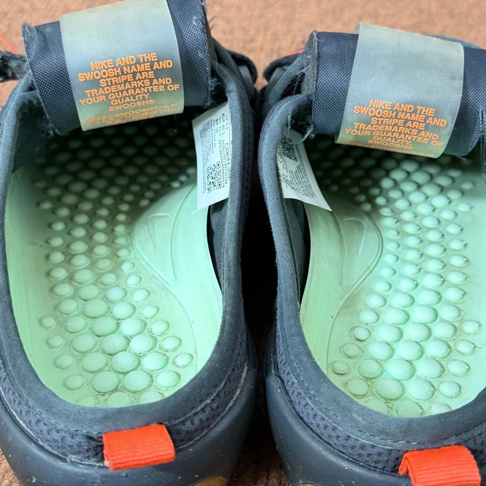 Nike Offline Anthracite N.354‎ Men's Mules CJ0693-003 Gray Orange Size 7.5 B+